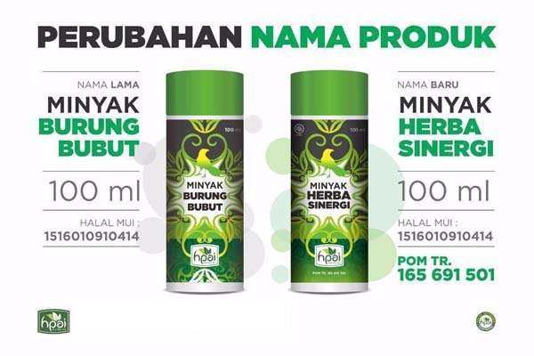 Perubahan minyak herba sinergi hpai surabaya